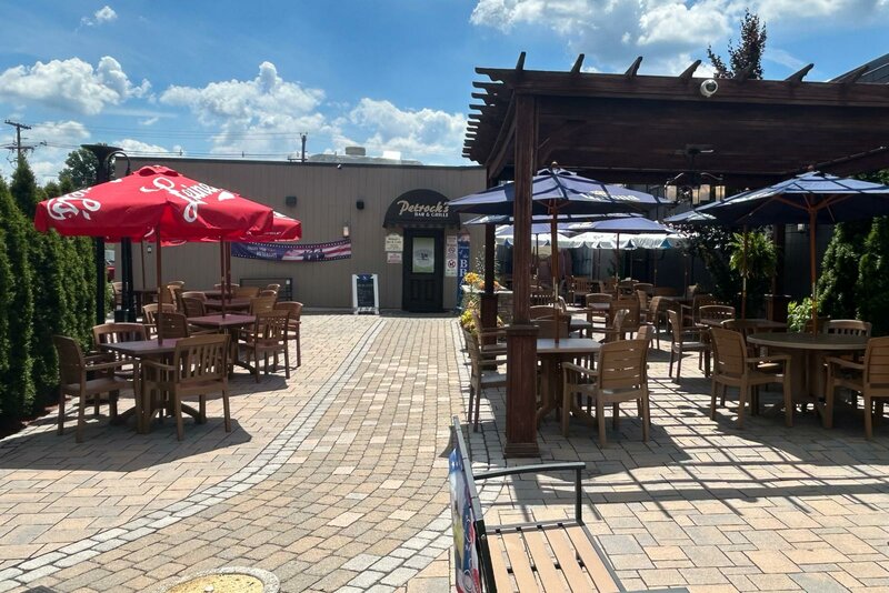 Outdoor patio seating area